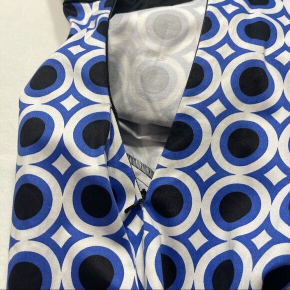 Maggy London Black & Geo Print Fit & Flare Dress Sz 10 NWT - Picture 15 of 16